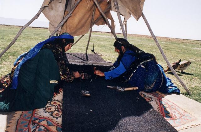 nomad women persian carpet